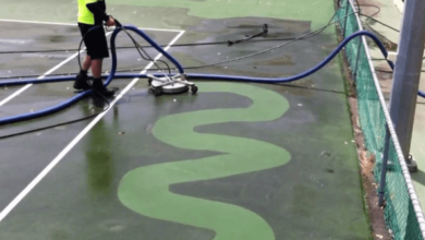 Tennis Court Pressure Cleaning