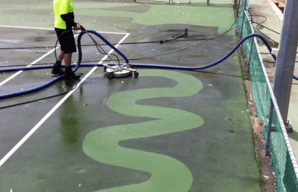 Tennis Court Pressure Cleaning